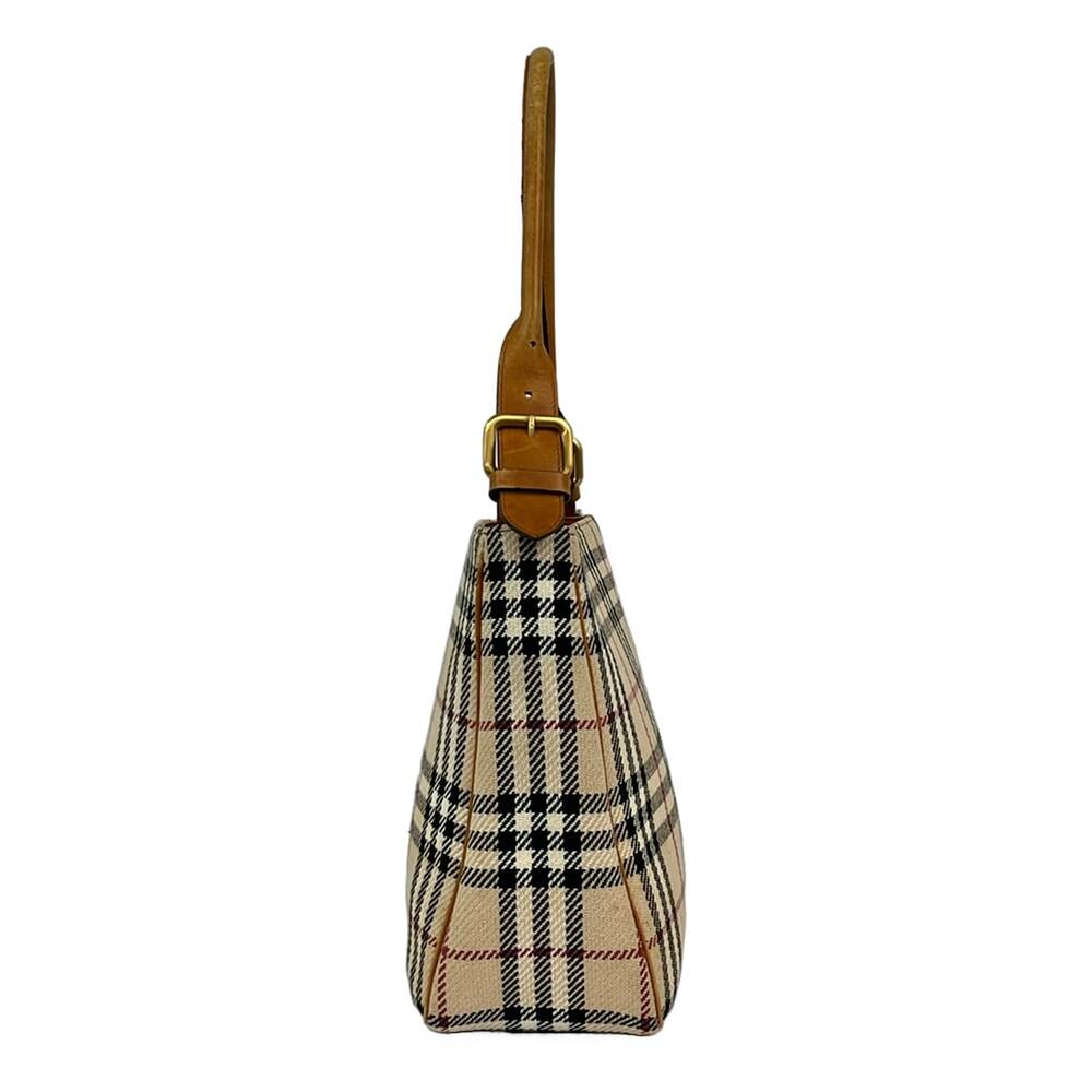 Burberry Shoulder Bag Beige Dark Navy Multi Tweeds Leather - Picture 4 of 15